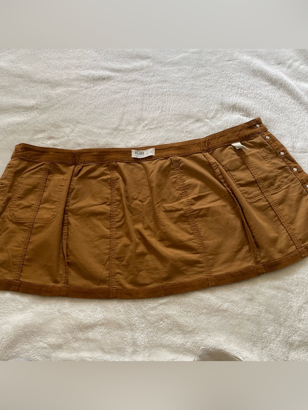Mudd Corduroy Button Up Mini Skirt size 0 - Picture 5 of 11